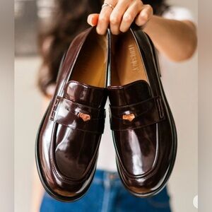 🤍 Thursday Boot Company Dress Penny Loafers Size 7 Burgundy Patent Leather